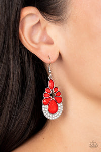 Paparazzi Beachfront Formal - Red Earrings