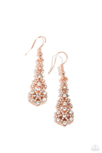 Paparazzi GLITZY on All Counts - Copper Earrings