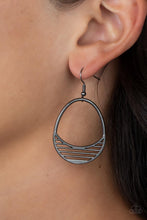 Load image into Gallery viewer, Paparazzi Segmented Shimmer - Black Earrings
