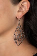 Load image into Gallery viewer, Paparazzi Geo Grid - Black Earrings
