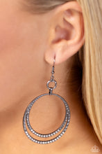 Load image into Gallery viewer, Paparazzi Spin Your HEELS - Black Earrings
