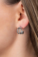 Load image into Gallery viewer, Paparazzi TRIPLE Down - Silver Earrings
