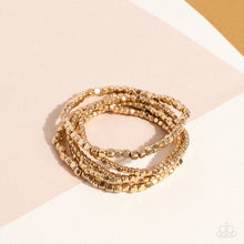 Load image into Gallery viewer, Paparazzi Right on CUBE - Gold Bracelet
