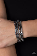 Load image into Gallery viewer, Paparazzi Right on CUBE - Black Bracelet
