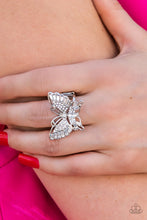 Load image into Gallery viewer, Paparazzi Fearless Flutter - White Ring
