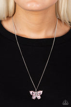 Load image into Gallery viewer, Paparazzi Free-Flying Flutter - Pink Necklace

