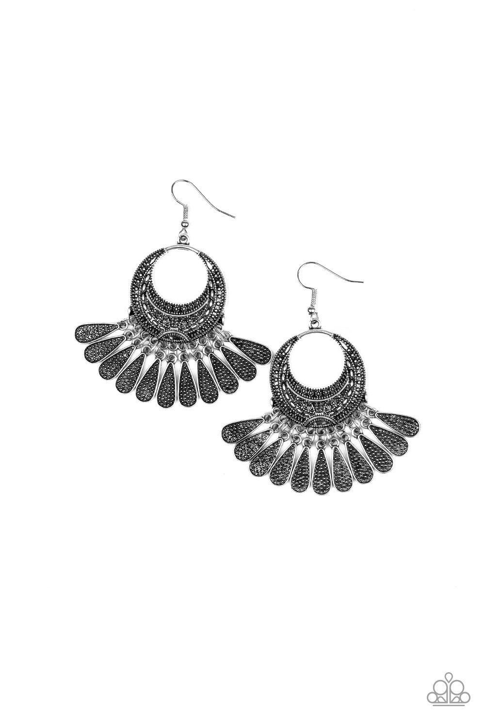 Paparazzi Mesa Majesty - Silver Earrings
