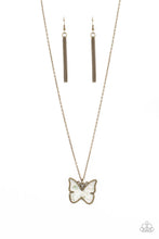 Load image into Gallery viewer, Paparazzi Gives Me Butterflies - Brass Necklace
