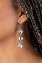 Load image into Gallery viewer, Paparazzi Reflective Rhinestones - White Earrings
