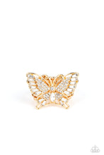 Load image into Gallery viewer, Paparazzi Fearless Flutter - Gold Ring
