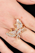 Load image into Gallery viewer, Paparazzi Fearless Flutter - Gold Ring
