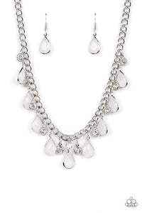 Paparazzi Frosted and Framed - White Necklace