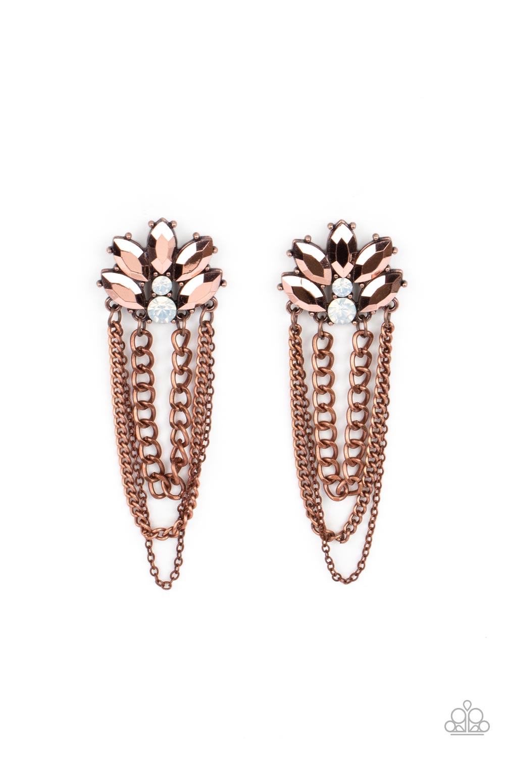 Paparazzi Reach for the SKYSCRAPERS - Copper Earrings