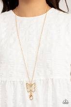Load image into Gallery viewer, Paparazzi Gives Me Butterflies - Gold Lanyard
