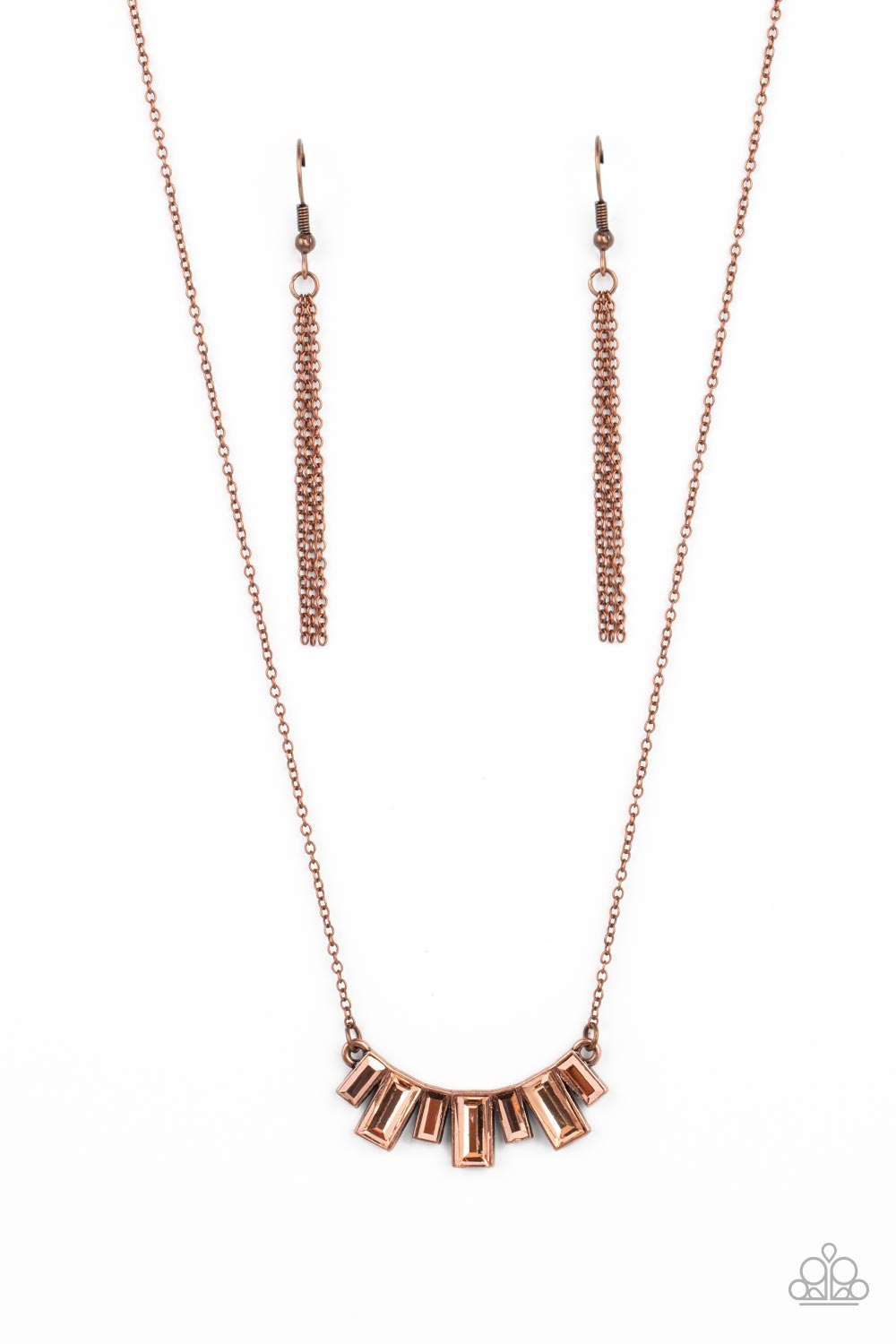 Paparazzi Hype Girl Glamour - Copper Necklace