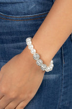 Load image into Gallery viewer, Paparazzi Breathtaking Ball - White Bracelet
