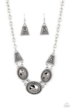 Load image into Gallery viewer, Paparazzi Textured TRAPEZOID - Silver Necklace

