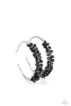 Load image into Gallery viewer, Paparazzi Bubble-Bursting Bling - Black Earring
