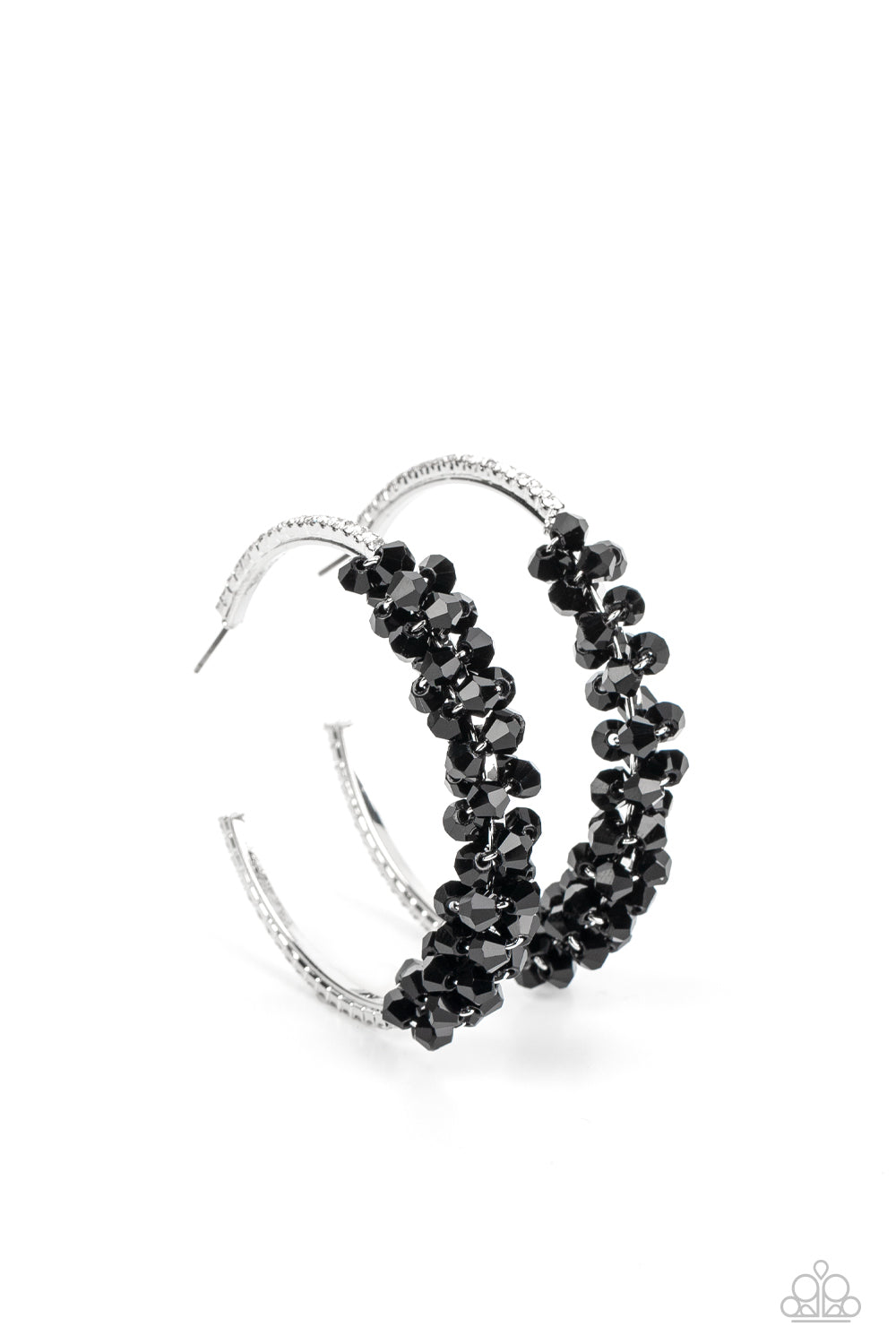 Paparazzi Bubble-Bursting Bling - Black Earring