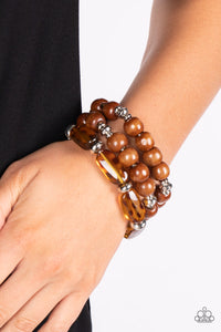 Paparazzi WILD-Mannered - Brown Bracelet