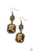 Load image into Gallery viewer, Paparazzi Starry-Eyed Sparkle - Brass Earring
