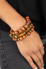 Load image into Gallery viewer, Paparazzi WILD-Mannered - Brass Bracelet
