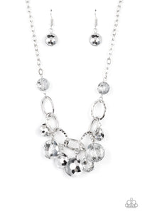 Paparazzi Rhinestone River - Silver Necklace