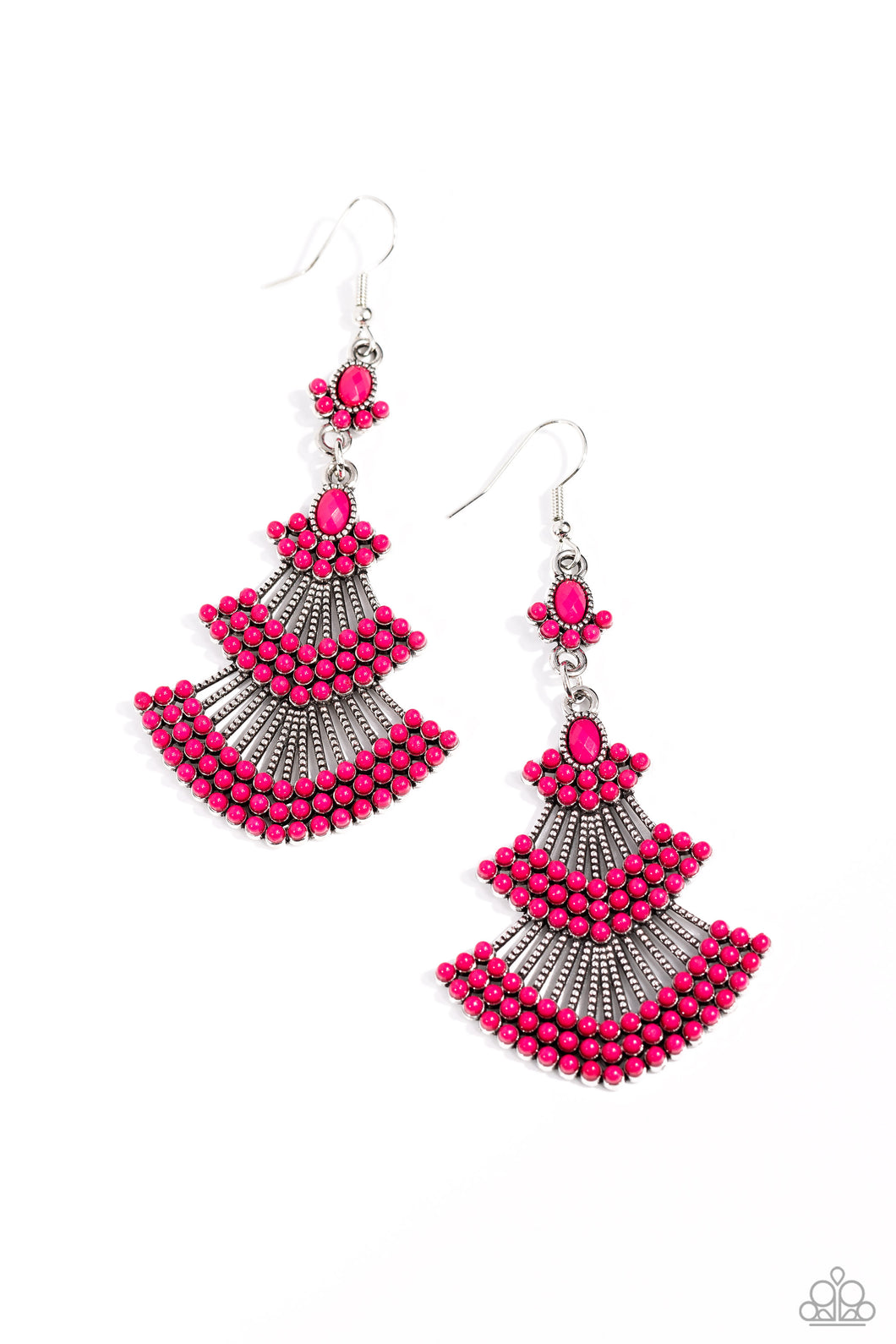 Paparazzi Eastern Expression - Pink Earrings