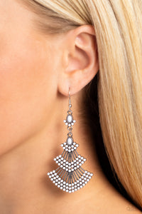 Paparazzi Eastern Expression - White Earrings