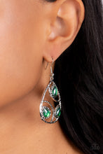 Load image into Gallery viewer, Paparazzi Send the BRIGHT Message - Green Earrings
