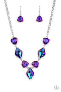 Paparazzi Glittering Geometrics - Purple Necklace