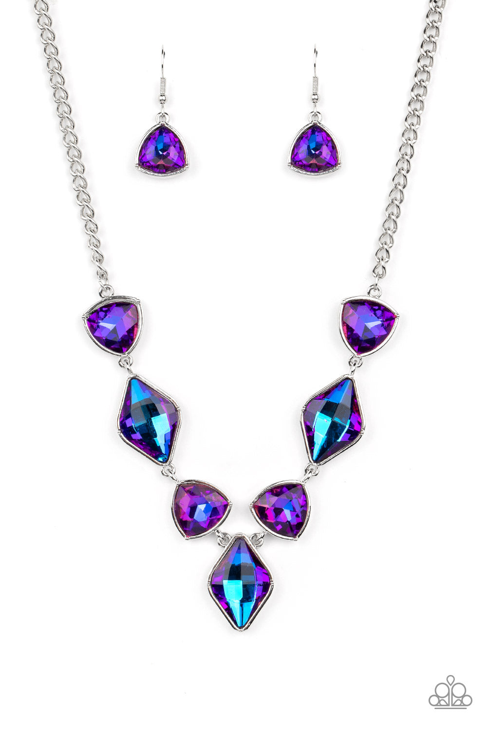 Paparazzi Glittering Geometrics - Purple Necklace