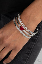 Load image into Gallery viewer, Paparazzi You Win My Heart - Red Bracelet
