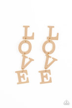 Load image into Gallery viewer, Paparazzi L-O-V-E - Gold Earring
