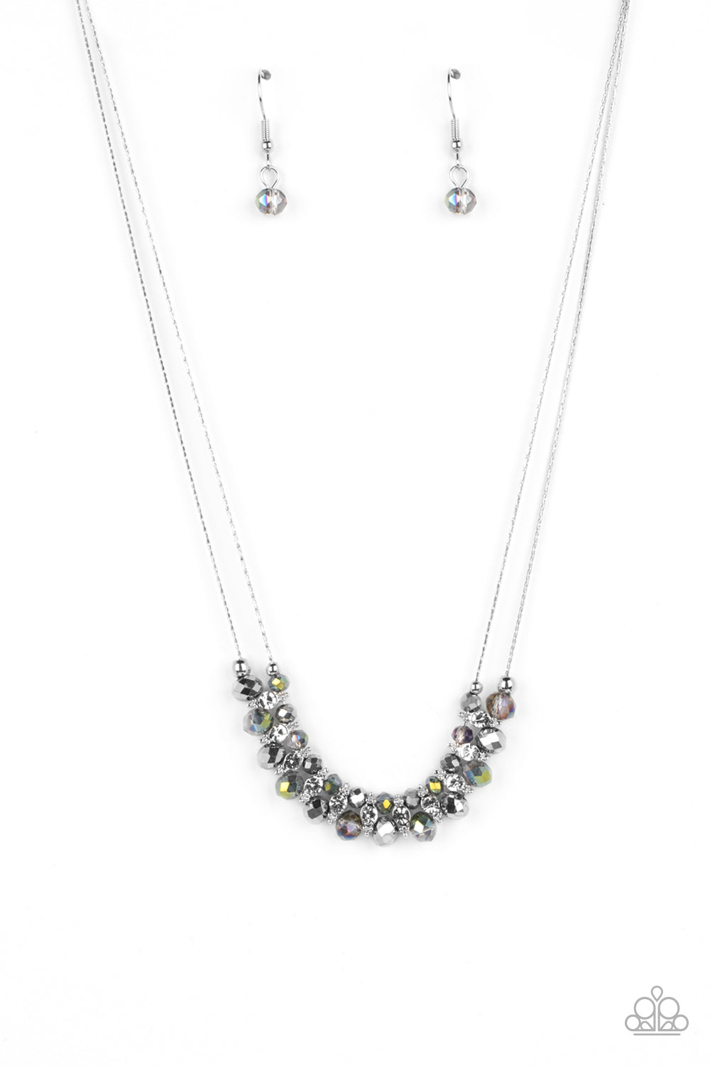 Paparazzi Shimmering High Society - Silver Necklace