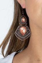 Load image into Gallery viewer, Paparazzi Royal Remix - Copper Earrings
