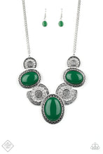 Load image into Gallery viewer, Paparazzi The Medallion-aire - Green Necklace
