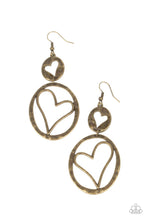 Load image into Gallery viewer, Paparazzi Enchanting Echo - Brass Earring
