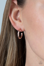 Load image into Gallery viewer, Paparazzi Triumphantly Textured - Rose Gold Earring
