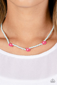 Paparazzi Bewitching Beading - Pink Necklace