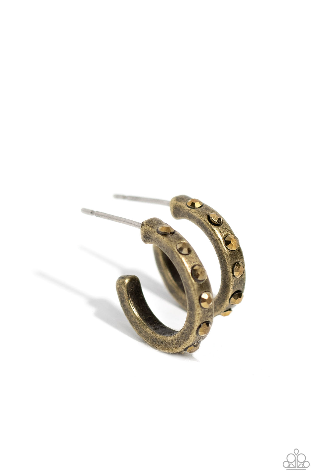 Paparazzi Gallant Glitz - Brass Earrings