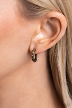 Load image into Gallery viewer, Paparazzi Gallant Glitz - Brass Earrings
