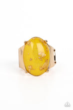 Load image into Gallery viewer, Paparazzi Gold Leaf Glam - Yellow Ring
