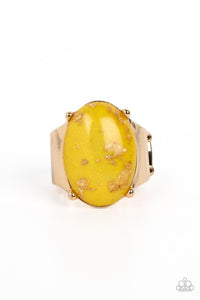 Paparazzi Gold Leaf Glam - Yellow Ring