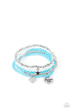 Load image into Gallery viewer, Paparazzi Teenage DREAMER - Blue Bracelet
