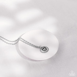 Paparazzi Stamped Sentiment - Silver Necklace