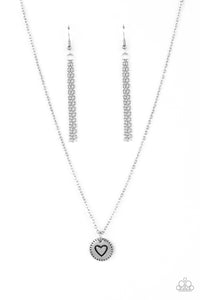 Paparazzi Stamped Sentiment - Silver Necklace