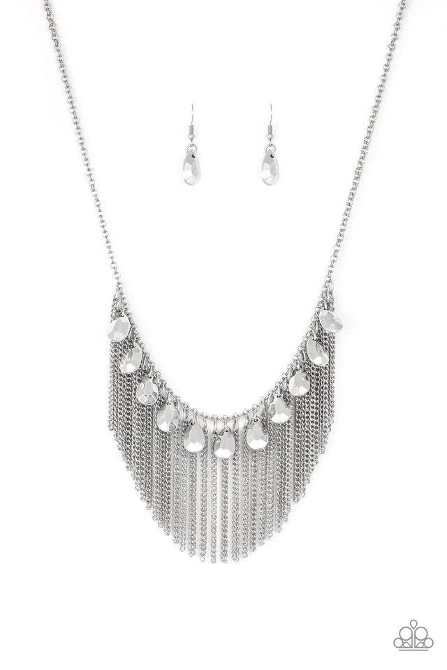Paparazzi Bragging Rights - Silver Necklace