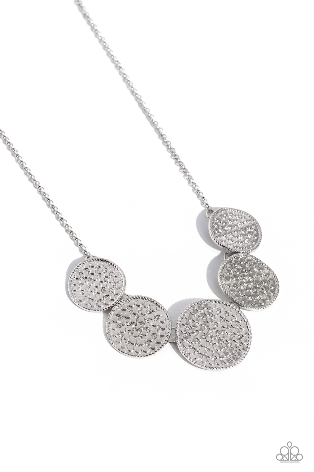 Paparazzi Medaled Mosaic - White Necklace
