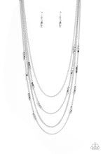 Load image into Gallery viewer, Paparazzi Metallic Monarch - Silver Necklace

